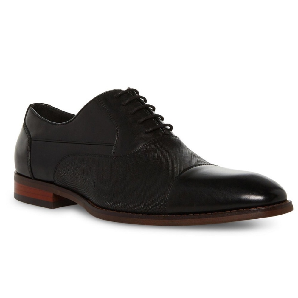 Steve Madden Men's Proctr Cap-Toe Oxford- Size 15- Black Leather - Picture 6 of 13